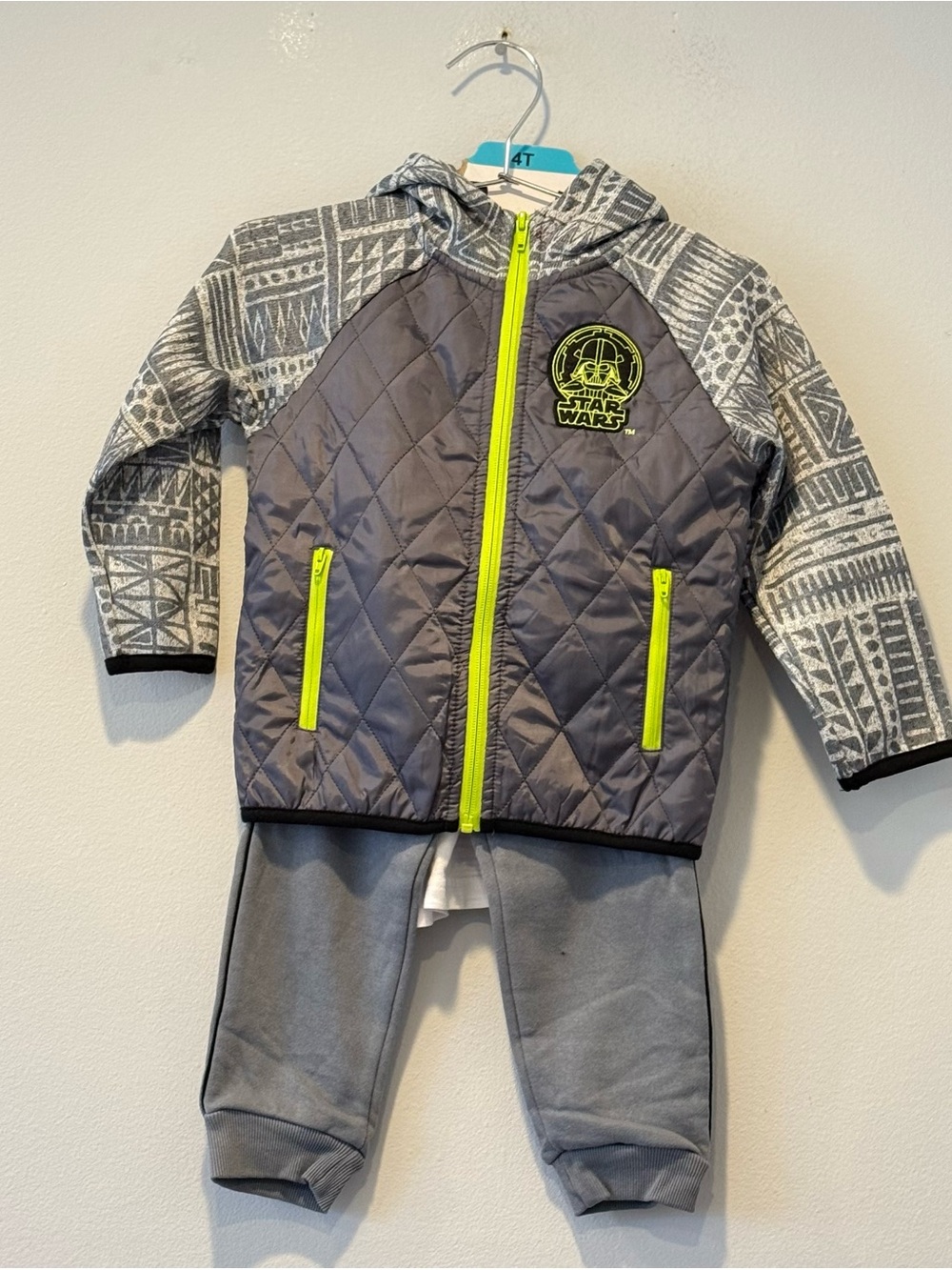 Star Wars Kids Boys 3-pc Sweater Fleece Set Hoodie+shirt+pants Size 4T - Picture 13 of 13